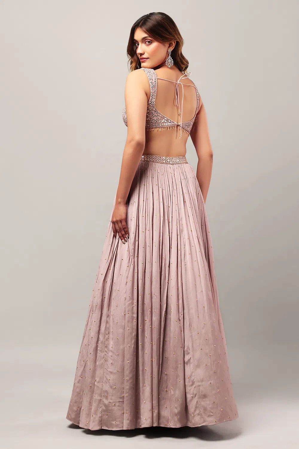 Dusty pink lehenga set