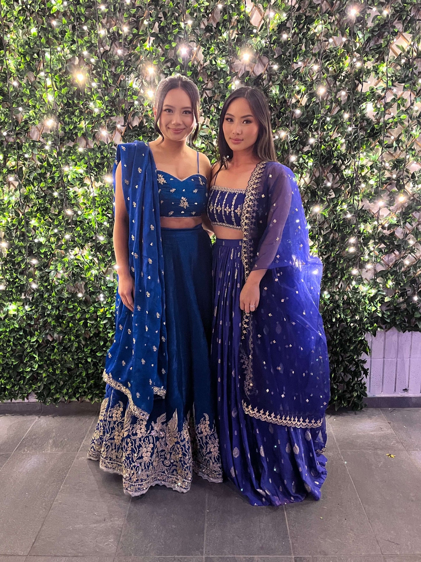 Celestial Bloom: Blue Organza Lehenga