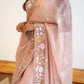 Light Pink Soft Tissue Silk Pre-Stitched Saree