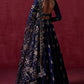 Midnight Majesty: Navy Blue Embroidered Lehenga