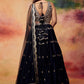 Eternal Elegance: Black Silk/Satin Lehenga