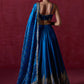 Celestial Bloom: Blue Organza Lehenga