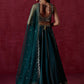 Emerald Noor: Dark green Lehenga