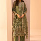 Dusty green embroidered palazzo suit