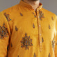 Yellow silk kurta set